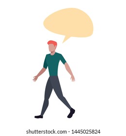man character male talk bubble
