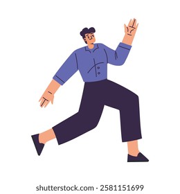Man Character Office Employee and Team Member Vector Illustration