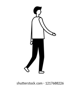 man character on white background