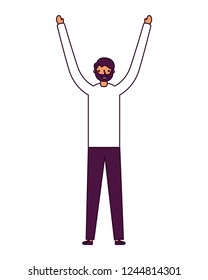 man character on white background