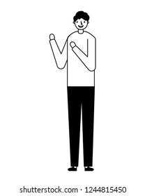 man character on white background