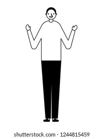 man character on white background