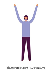 man character on white background