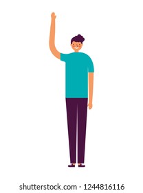 man character on white background