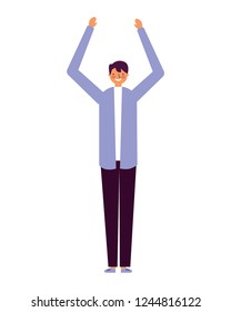 man character on white background
