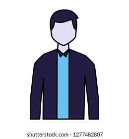 man character on white background