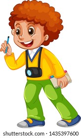 A man character on white background illustration