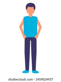 man character on white background vector illustration