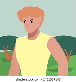 man character in the park outdoor