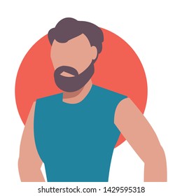 man character portrait cartoon design