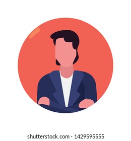 man character portrait cartoon design