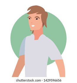 man character portrait cartoon design