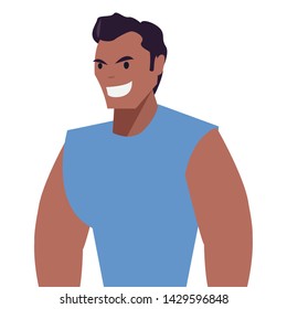 man character portrait cartoon design