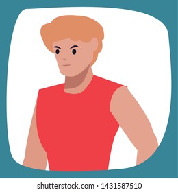 man character portrait cartoon design