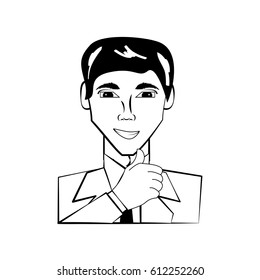 man character posture line