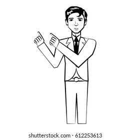 man character posture line