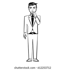 man character posture line