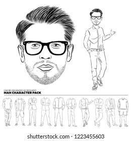 man character set