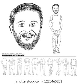 man character set