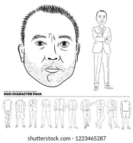 man character set