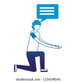 man character speech bubble communication
