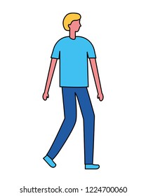 Man Character Standing Stock Vector (Royalty Free) 1224700060 ...