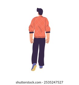 Personagem Man de pé atrás da visualização Vetor Ilustração