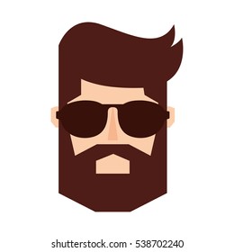 man character style hipster vector illustration design