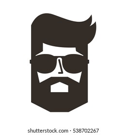 man character style hipster vector illustration design