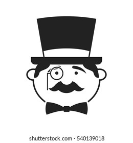 man character style hipster vector illustration design