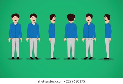man character turnaround for animation