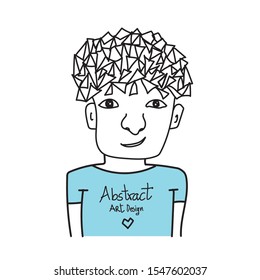 Man character vector design, Boy teen cartoon, isolated object