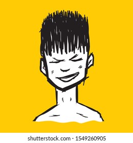 Man character vector design, Boy teen cartoon, isolated object, hand drawn handsome man
