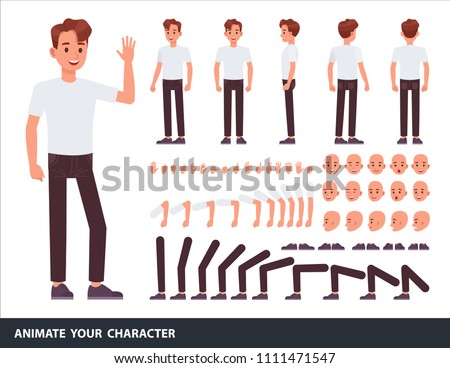 Man character vector design. Create your own pose. ストックフォト © 