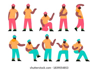 diseño plano de ilustración vectorial de carácter man. aislado en fondo blanco