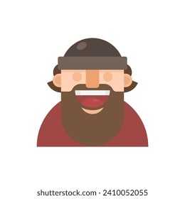 Ilustración vectorial de caracteres, icono plano de caracteres
