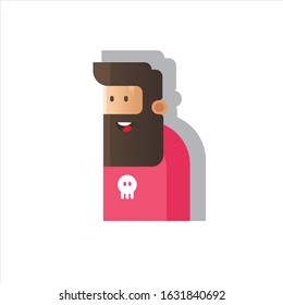 Man Character vector illustration, isolated on white background