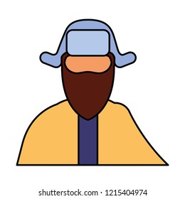 man character wearing winter clothes