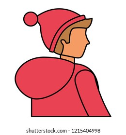 man character wearing winter clothes