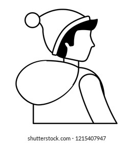 man character wearing winter clothes