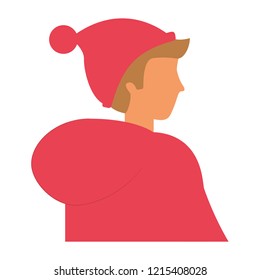 man character wearing winter clothes