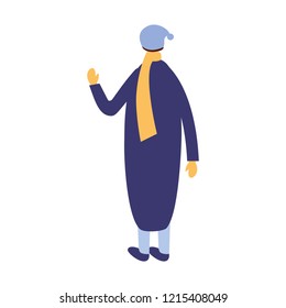 man character wearing winter clothes