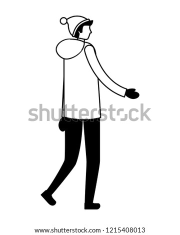 man character wearing winter clothes