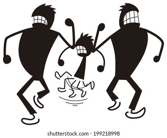Man chased