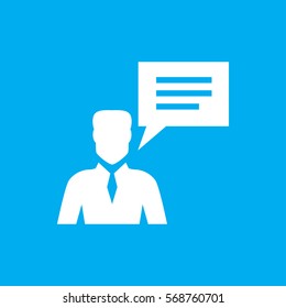 man with chat bubblle icon illustration isolated vector sign symbol