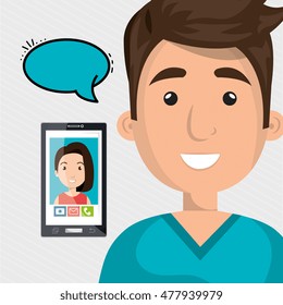 man chat message speaker