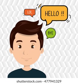 man chat message speaker
