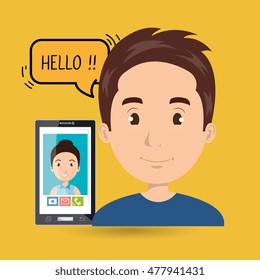 man chat message speaker