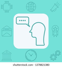 Man chat vector icon sign symbol