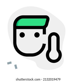 Man checking the temperature through the time with me to